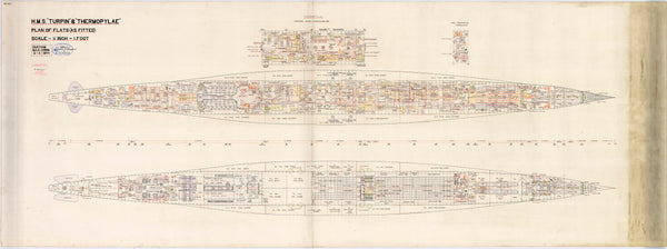 Interior flats as fitted for HMS 'Turpin' and 'Thermopylae'