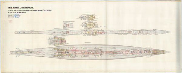 Outer hull casing & superstructure as fitted for HMS 'Turpin' and 'Thermopylae'