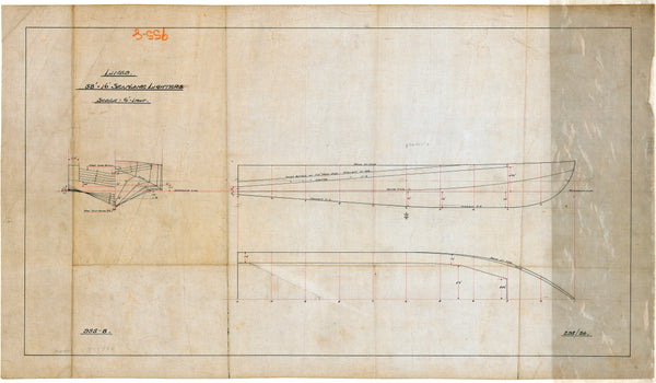 Lines plan for H1-H4 (1917) Seaplane Lighters - 295/24