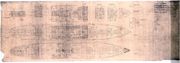 General Arrangements as fitted for SS 'City of Oxford' (1949)