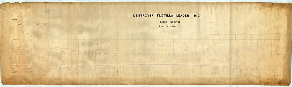 Plan for destroyer flotilla leader (1916)