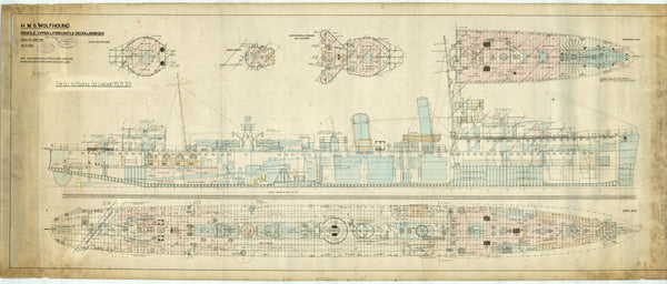 Plan for HMS 'Wolfhound'