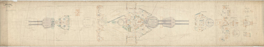 Shelter deck plan for 'Iron Duke' (1912)