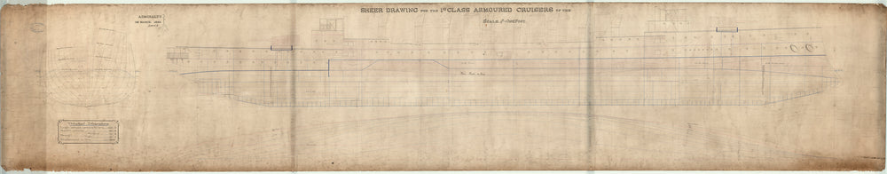 Lines plan for HMS ‘Kent’ (1901)
