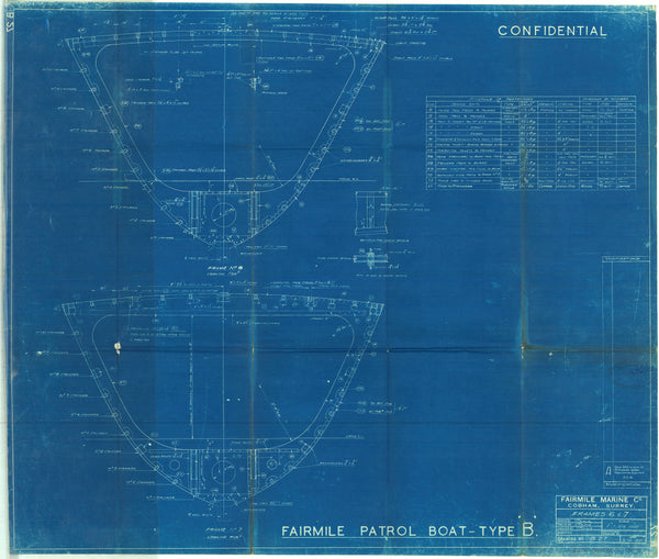 Fairmile B-type motor launch. Frames 6 and 7