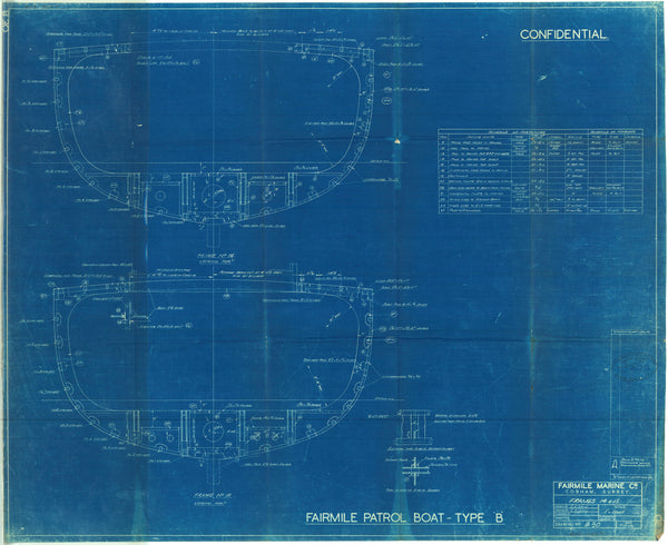 Fairmile B-type motor launch. Frames 14 and 15