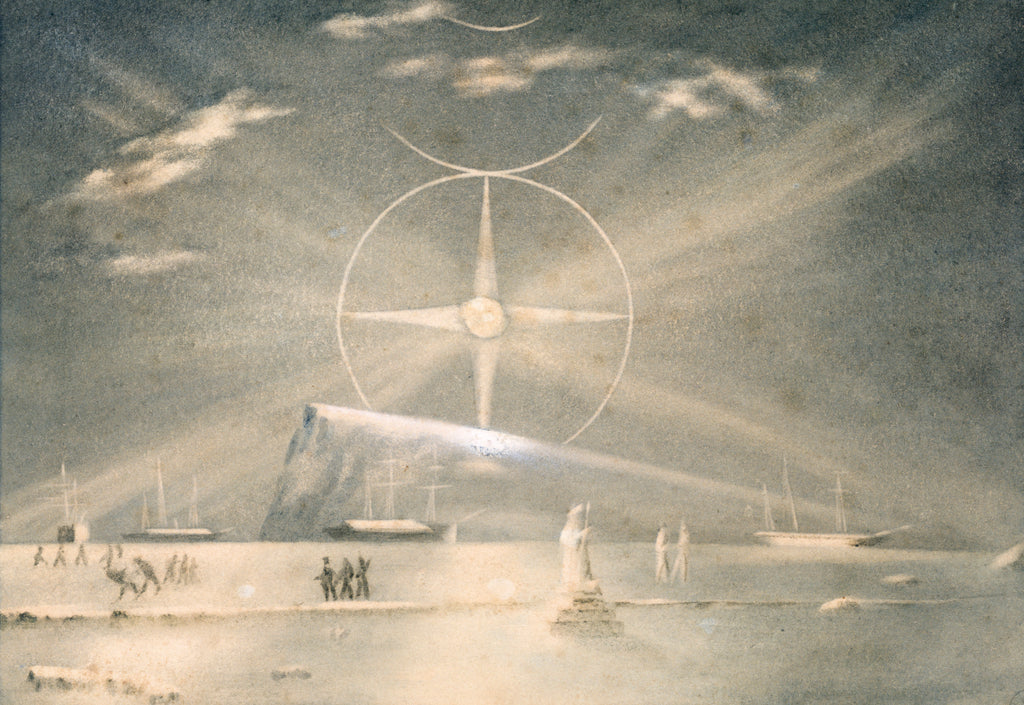 Detail of Para Selance or Arctic Moon, with HMS Resolution, Assistance, Intrepid and Pioneer by Admiral Aldrich