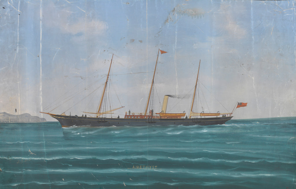 Detail of 'Amethyst' Steam Yacht by J. Robeito