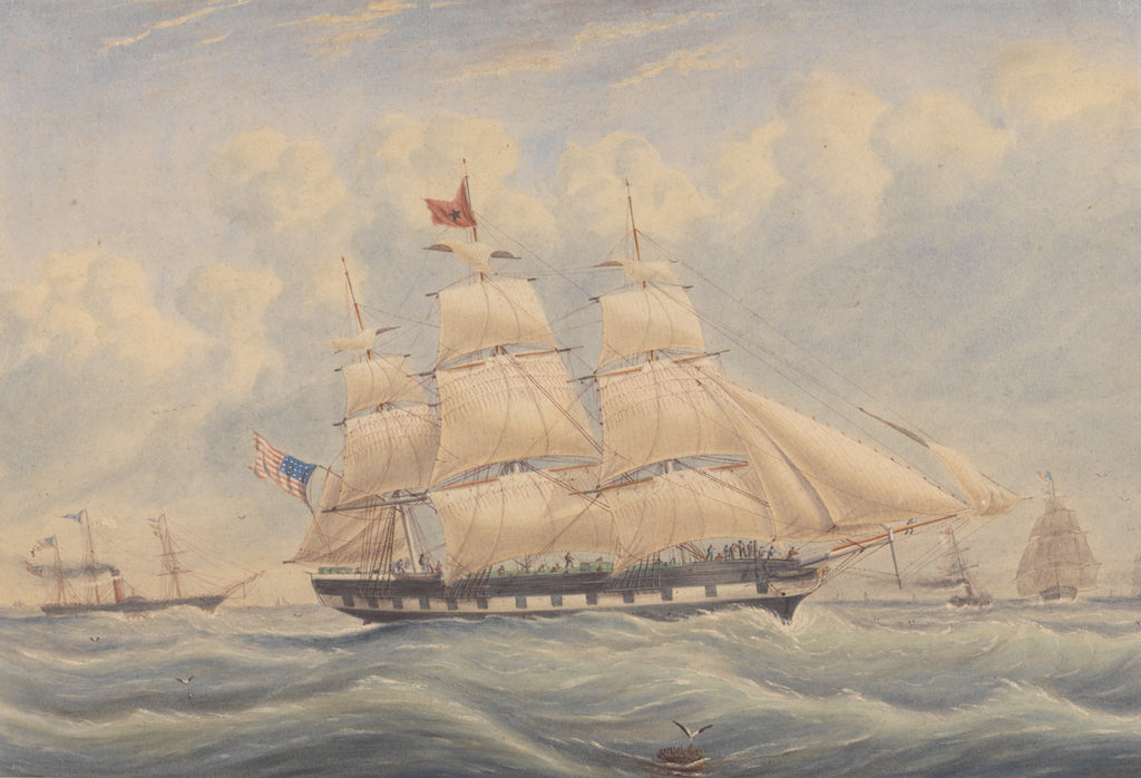 Detail of Packet ship Ivanhoe 1849 by unknown