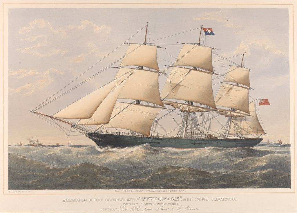 Detail of Aberdeen Built Clipper Ship 'Ethiopian' by Thomas Goldsworthy Dutton; William Foster