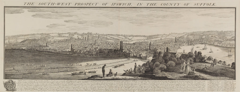 Detail of The South-West Prospect of Ipswich, in the County of Suffolk by Samuel Buck; Nathaniel Buck