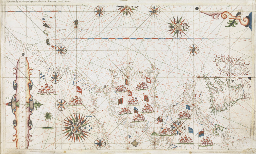 Detail of NE Atlantic and W Mediterranean by Joannes Oliva