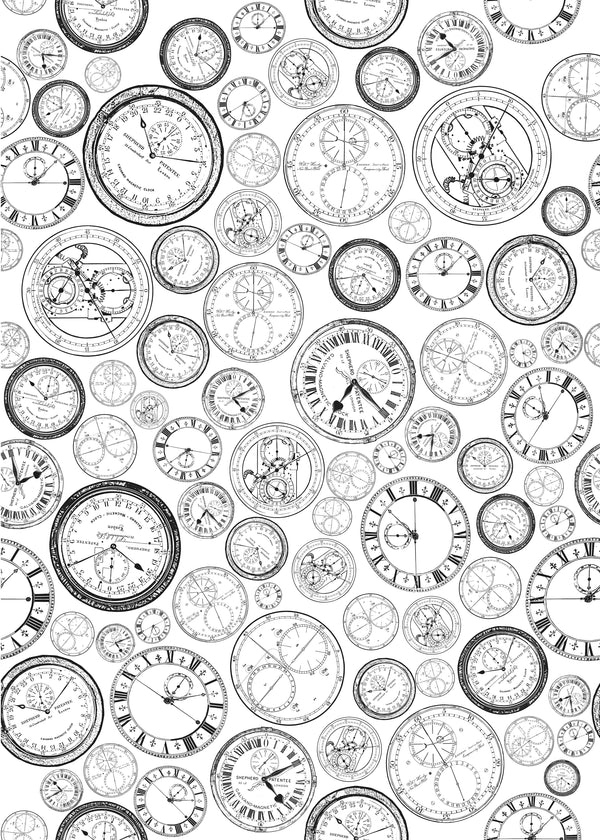 Clocks and Chronometers Repeated Pattern posters & prints by National ...