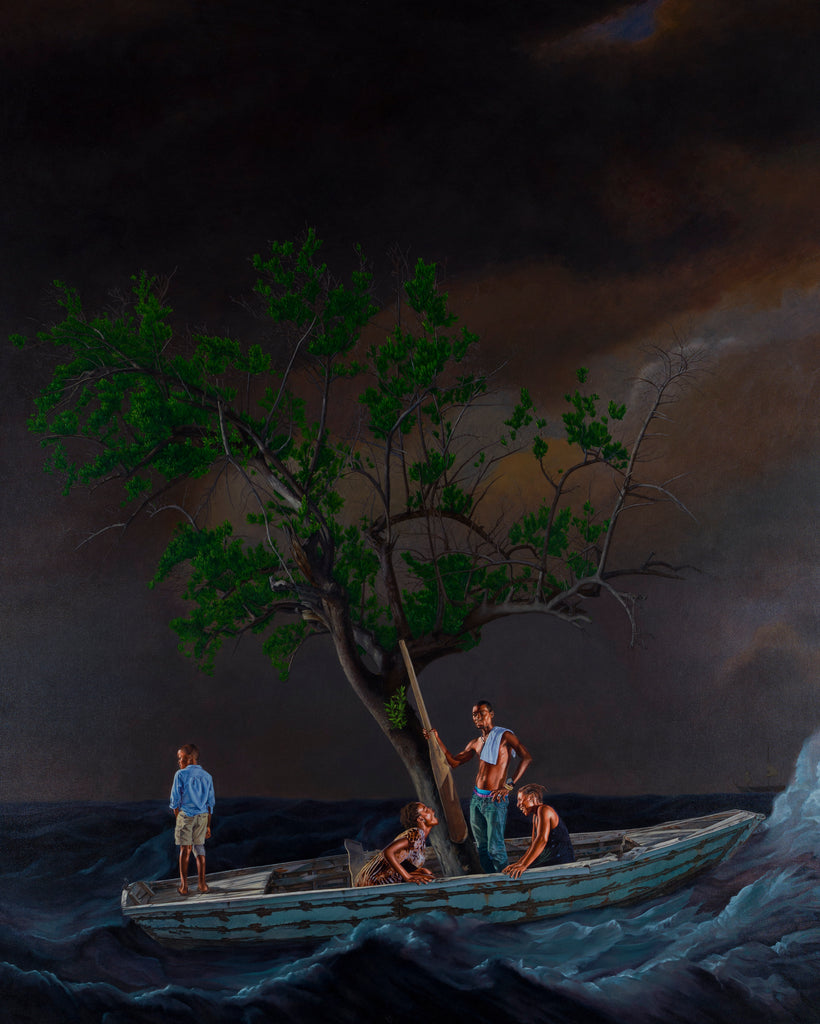 Detail of Ship of Fools by Kehinde Wiley