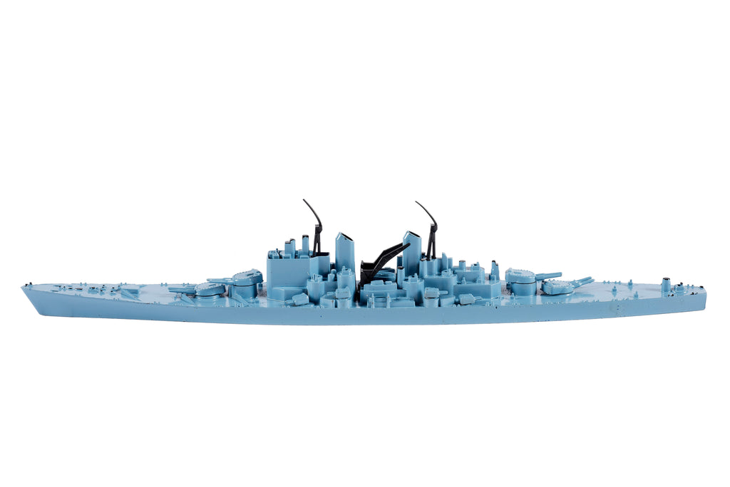 Detail of Waterline model of HMS 'Vanguard' (1944) by Tri-ang; Minic Limited