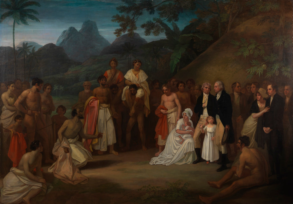 Detail of The Cession of the District of Matavai in the island of Otaheite (Tahiti) to Captain James Wilson by Robert Smirke