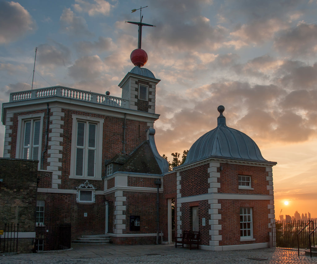 Detail of Sunset at the Royal Observatory Greenwich towards courtyard & Flamsteed House by National Maritime Museum