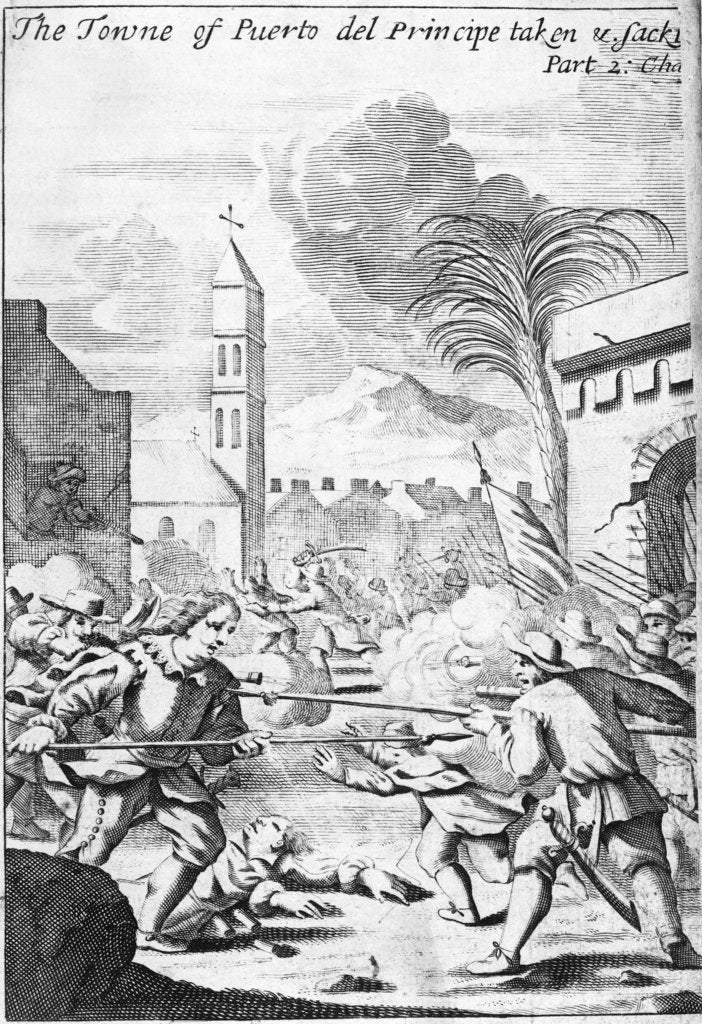 Detail of Captain Henry Morgan sacks Puerto Principe, Cuba by Unknown