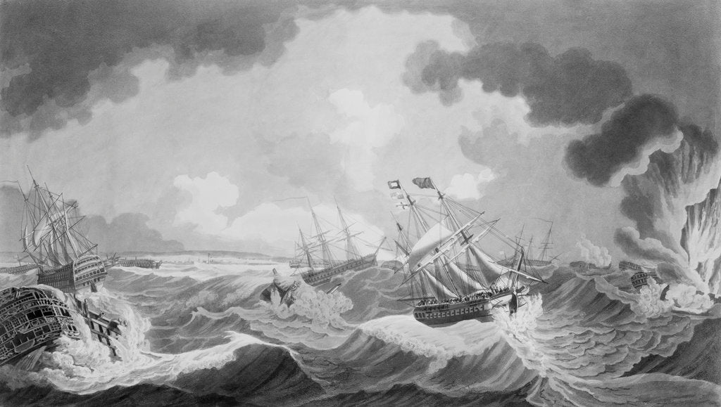 Detail of The Battle of Trafalgar, 21 October 1805 by John Thomas Serres