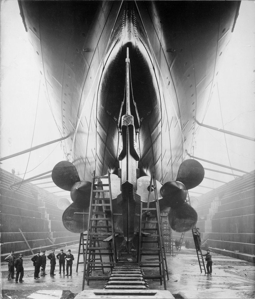 Detail of Stern of RMS 'Lusitania' (1906) by unknown