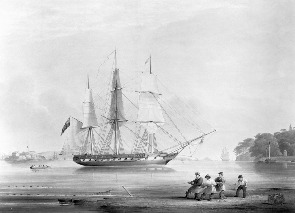 Detail of HMS 'Cambrian' (Br, 1841) by Edward Duncan