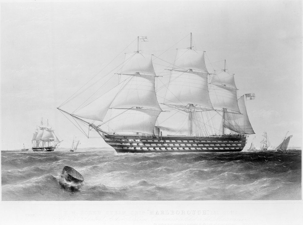 Detail of Screw Steam Ship HM 'Marlborough' by Thomas Goldsworth Dutton