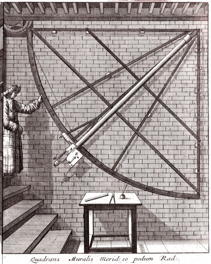 Detail of Robert Hooke's 10-foot mural quadrant made for the Royal Observatory by Francis Place
