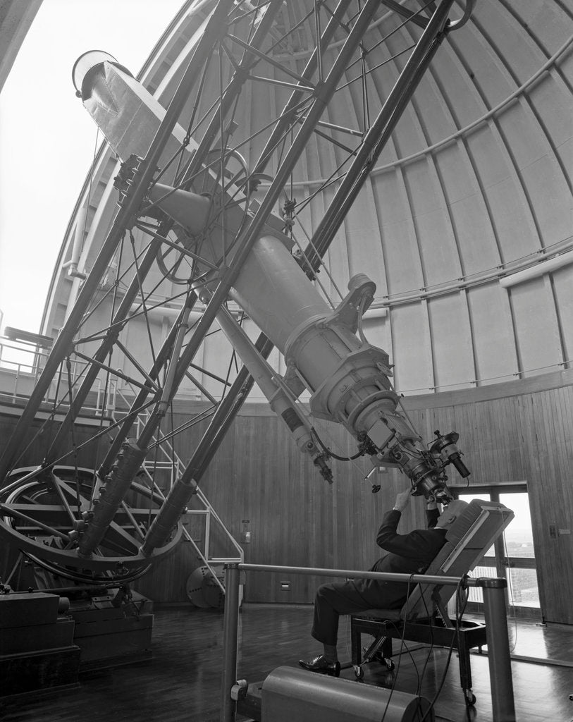 Detail of Using the equatorial telescope, Royal Observatory, Greenwich by unknown