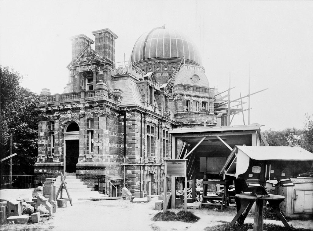 Detail of The South building under construction at the Royal Observatory, Greenwich by unknown