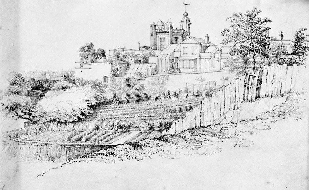 Detail of Drawing of the Royal Observatory, Greenwich by unknown