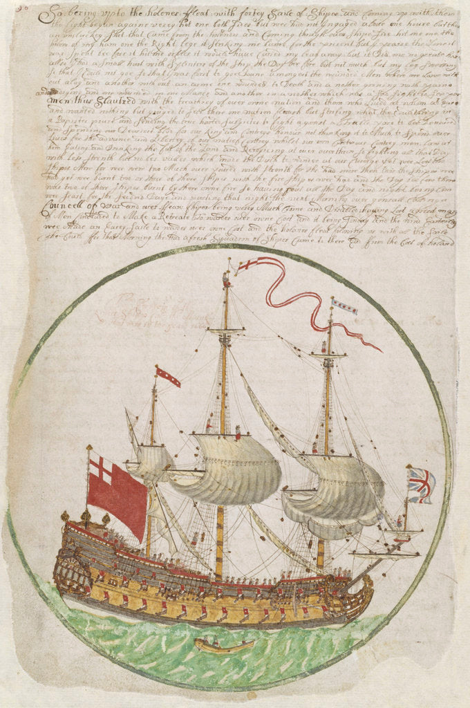 Detail of The King's ship 'Mounk' by Edward Barlow