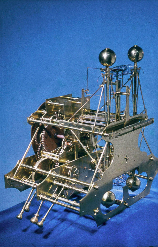 Detail of Marine timekeeper (H1), side and back by John Harrison