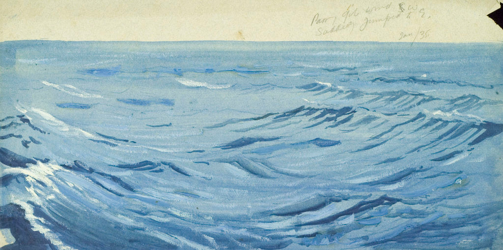 Detail of Seascape from the 'Ravenspoint' by John Everett
