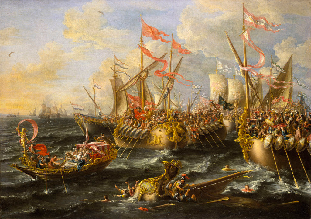 Detail of The Battle of Actium, 2 September 31 BC by Lorenzo A. Castro