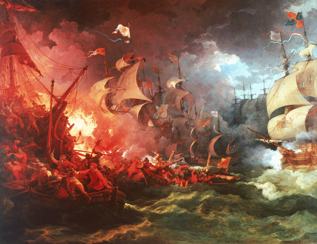 Detail of Defeat of the Spanish Armada, 8 August 1588 by Philippe-Jacques de Loutherbourg