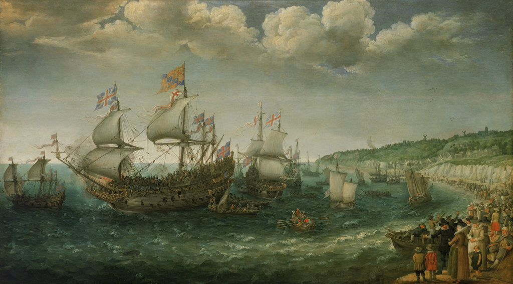 Detail of Embarkation of the Elector Palatine in the 'Prince Royal' at Dover, 25 April 1613 by Adam Willaerts