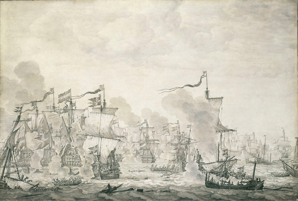 Detail of The Battle of The Sound, 29 October - 8 November 1658 by Willem van de Velde the Elder