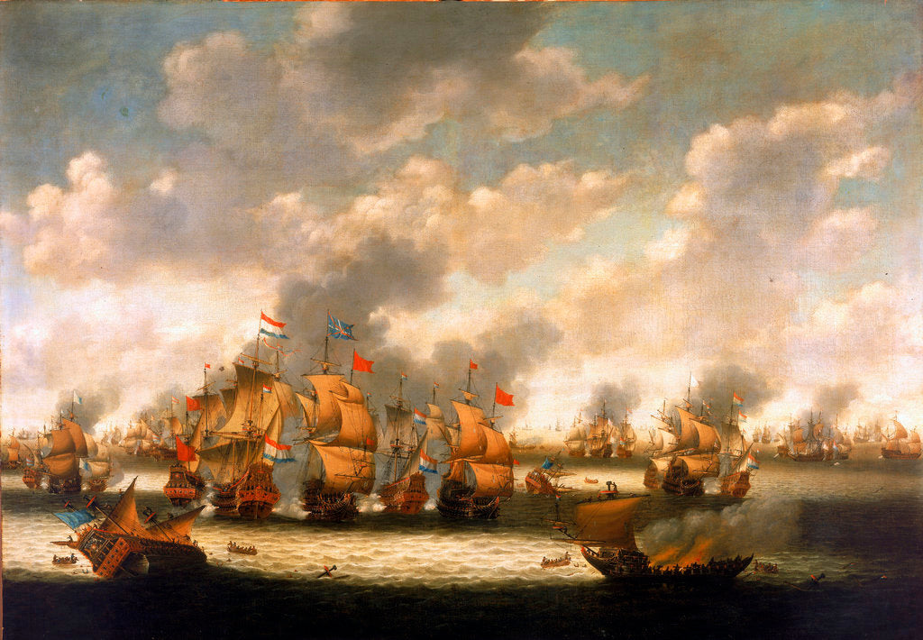 Detail of The Four Days' Battle, 1-4 June 1666 by Pieter Cornelisz van Soest