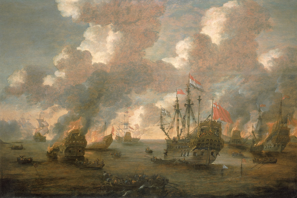 Detail of Dutch Attack on the Medway, 9-14 June 1667 by Pieter van den Velde