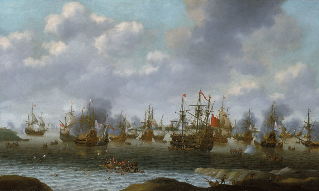 Detail of Dutch attack on the Medway, June 1667 by Pieter Cornelisz van Soest