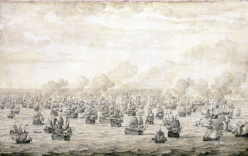 Detail of The first Battle of Schooneveld, 28 May 1673 by Willem van de Velde the Elder