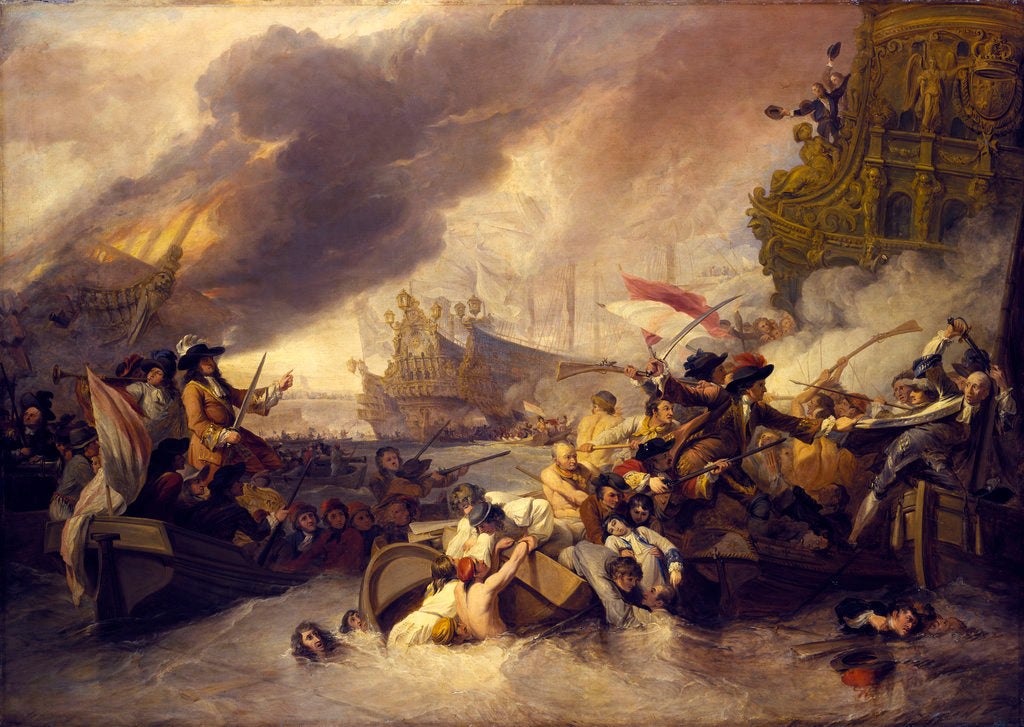 Detail of The Battle of La Hogue, 23 May 1692 by George Chambers
