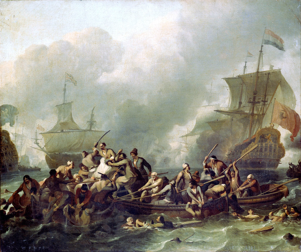 Detail of The Battle of Texel, 11 August 1673 by Ludolf Bakhuizen
