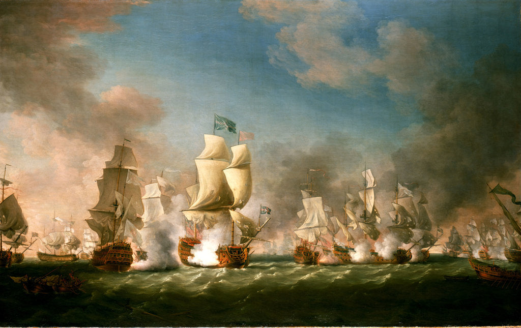 Detail of The Battle of Cape Passaro, 11 August 1718 by Richard Paton