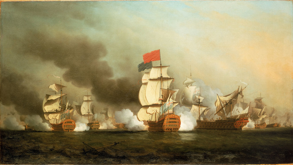 Detail of Lord Anson's victory off Cape Finisterre, 3 May 1747 by Samuel Scott