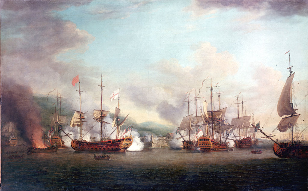 Detail of The capture of Port Louis, Cuba, 8 March 1748 by Richard Paton