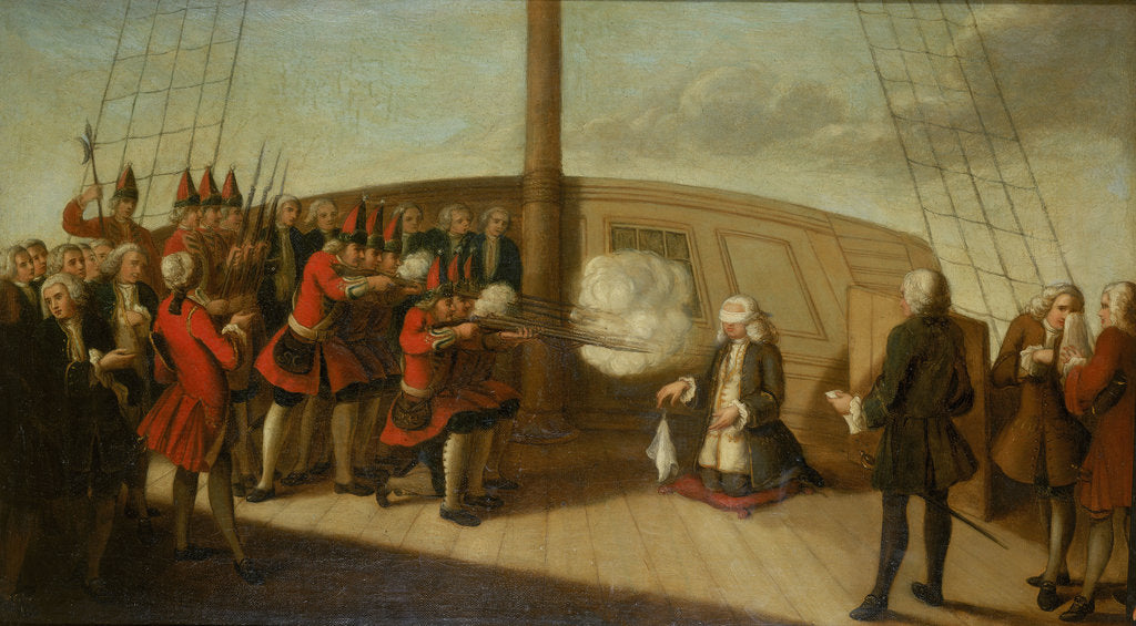 Detail of The execution of Admiral Byng, 14 March 1757 by British School
