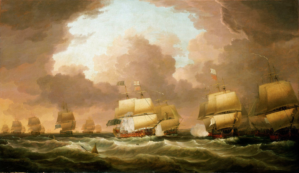 Detail of The Battle of Quiberon Bay, 20 November 1759 by Dominic Serres the Elder