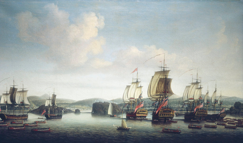 Detail of The capture of Saint Lucia, 26 February 1762 by Dominic Serres the Elder