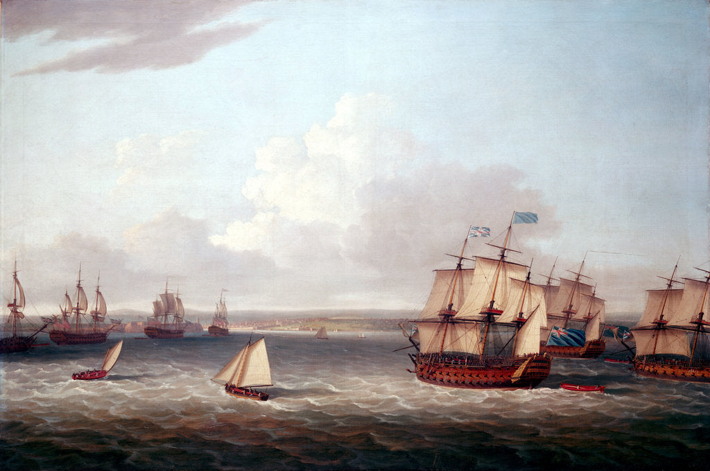 Detail of The British fleet entering Havana, 21 August 1762 by Dominic Serres the Elder